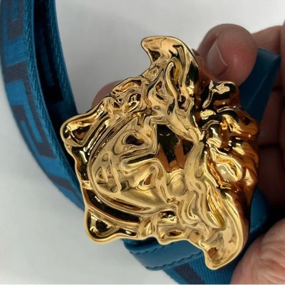 Men’s Versace Medusa head la Greca web belt size 105 cm/42 inch made Italy - Picture 9 of 9